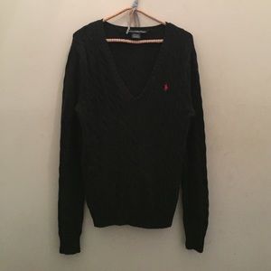Polo deep v-neck sweater.
